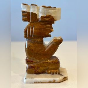 Vintage stone Aztec bookend